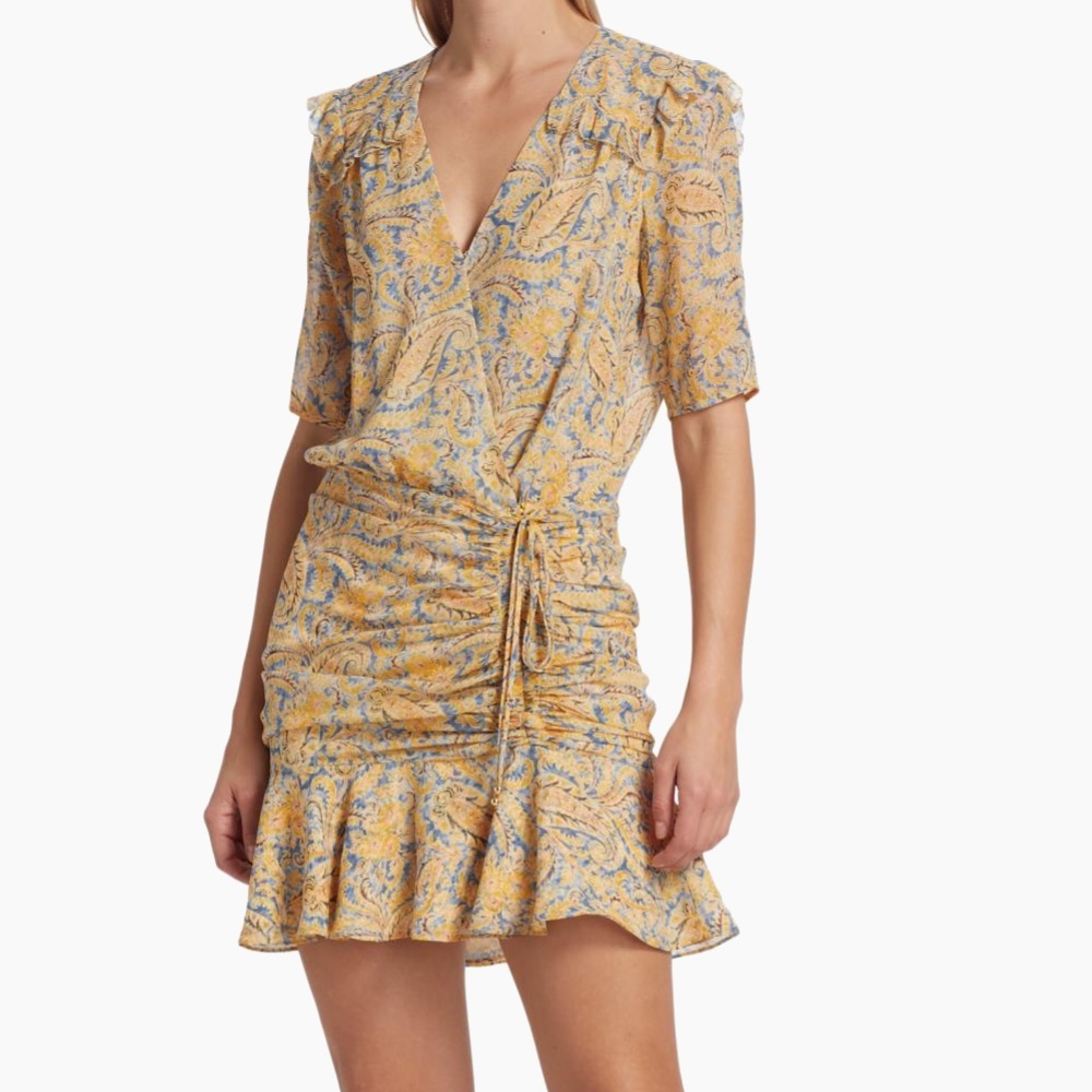Veronica Beard Dakota Silk Paisley Mini Dress Nwot